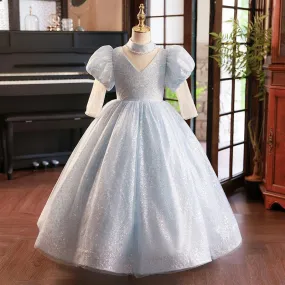 3-12 years old children's evening dress party birthday tutu sequin girl princess dress