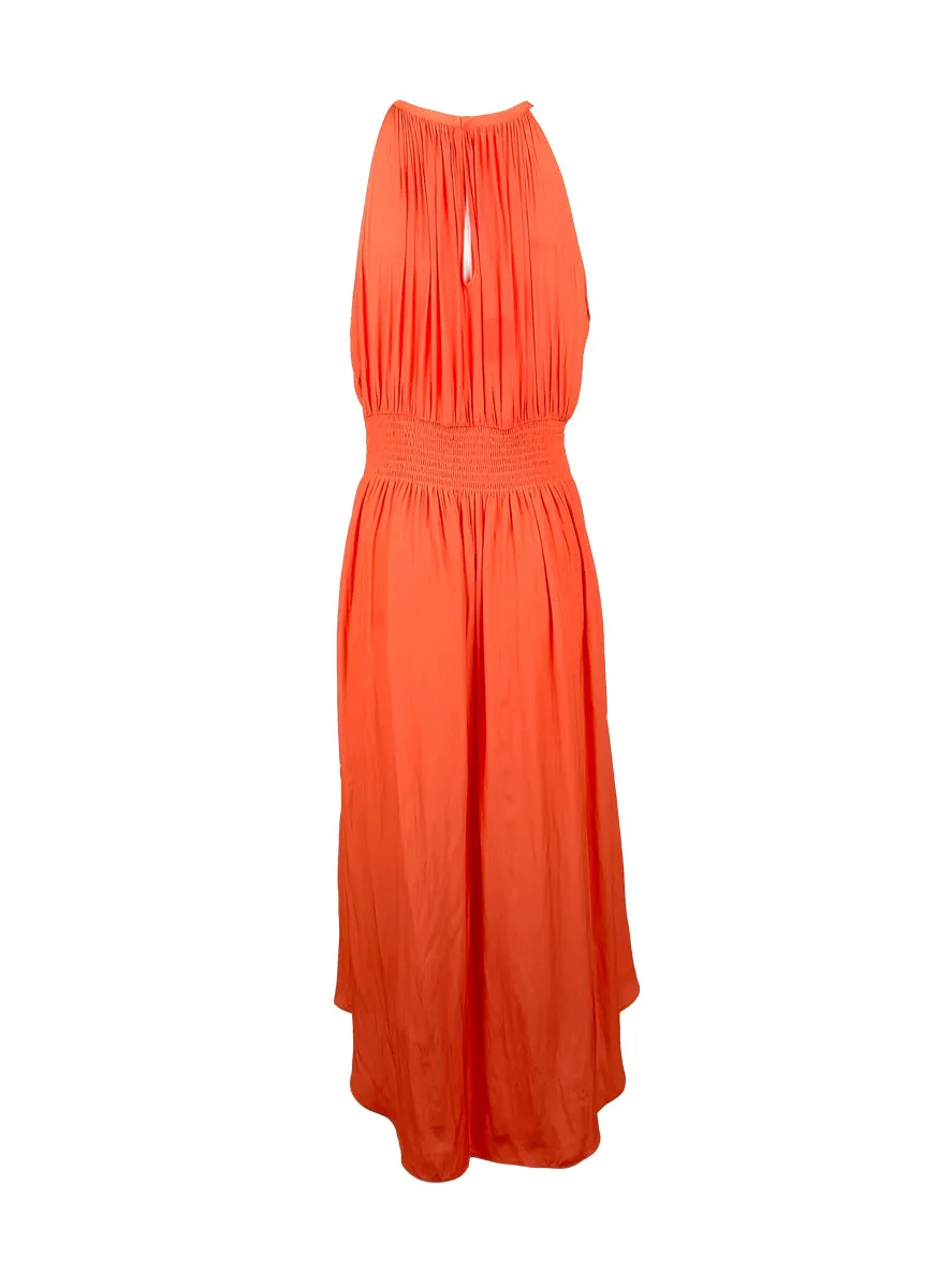 7200002 Studs Asymmetrical Dress *Orange *Backorder