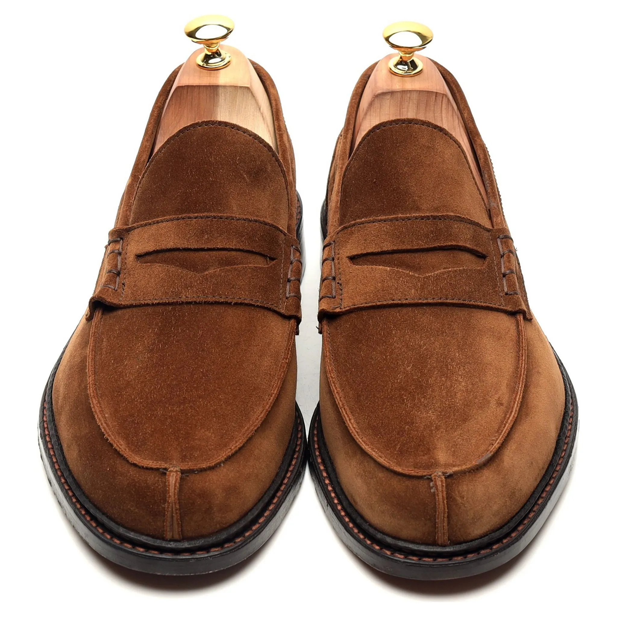 'Adam' Tan Brown Suede Loafers UK 10