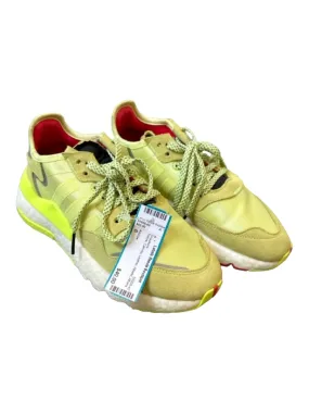 Adidas Shoe Size 6 Yellow Canvas Leather Athletic Sneakers