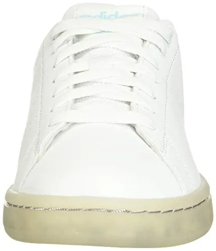 adidas Women's Advantage Eco Sneaker, White/White/Hazy Sky, 8