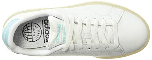 adidas Women's Advantage Eco Sneaker, White/White/Hazy Sky, 8