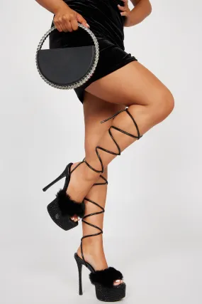 Always Amazed Strappy Heeled Sandals - Black