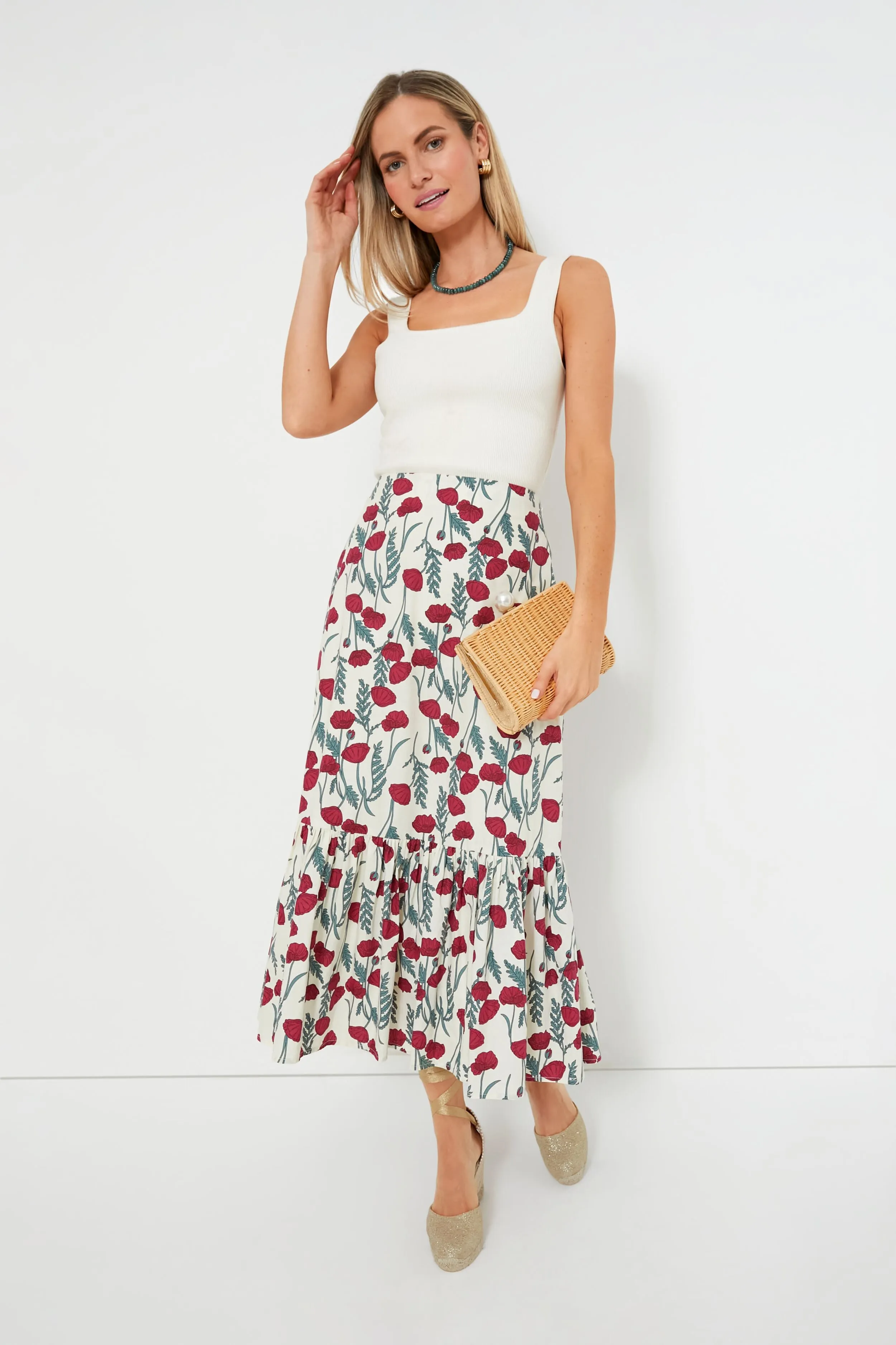 Amaryllis Floral Tanner Skirt