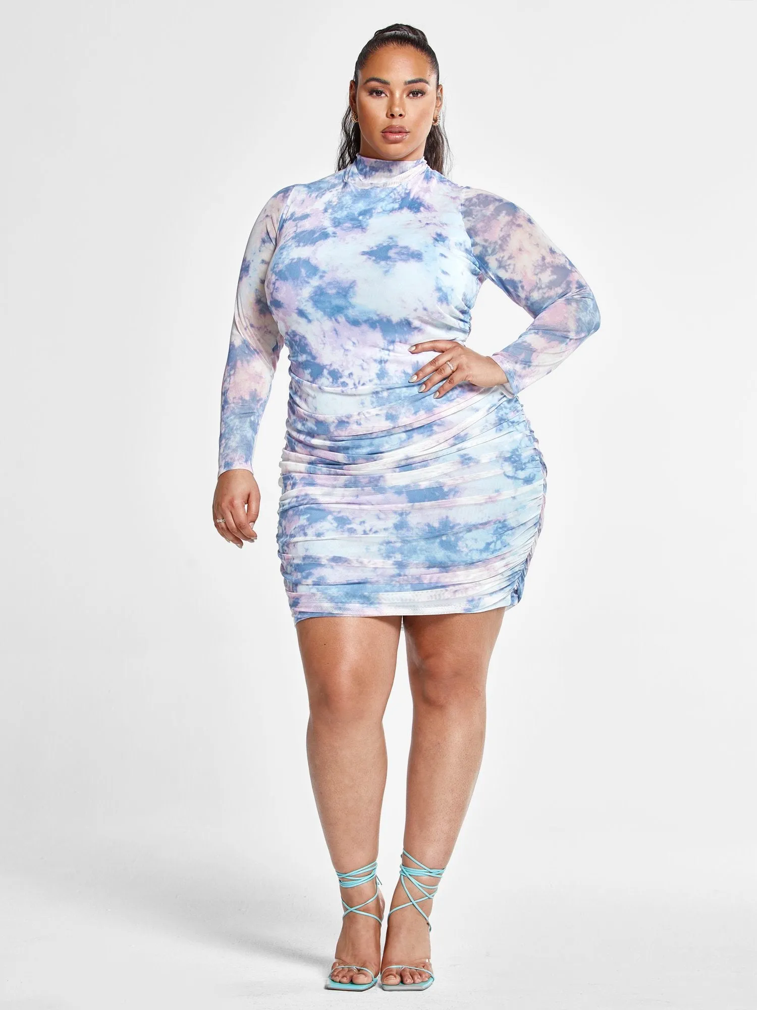 Angela Tie Dye Ruched Dress