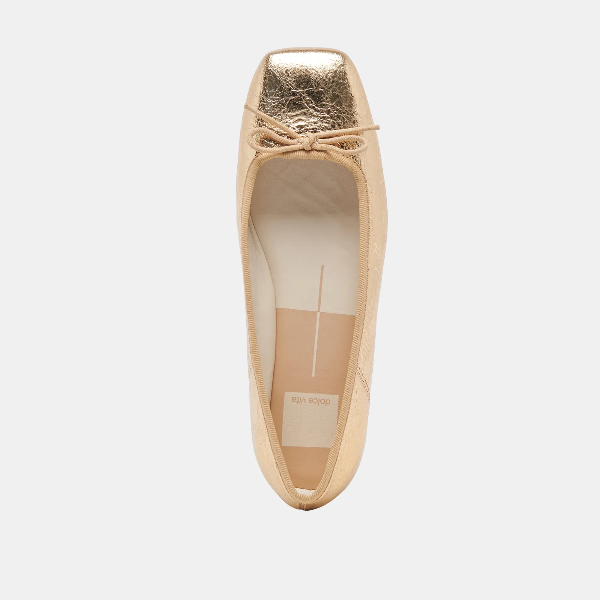 ANISA BALLET FLATS GOLD DISTRESSED LEATHER