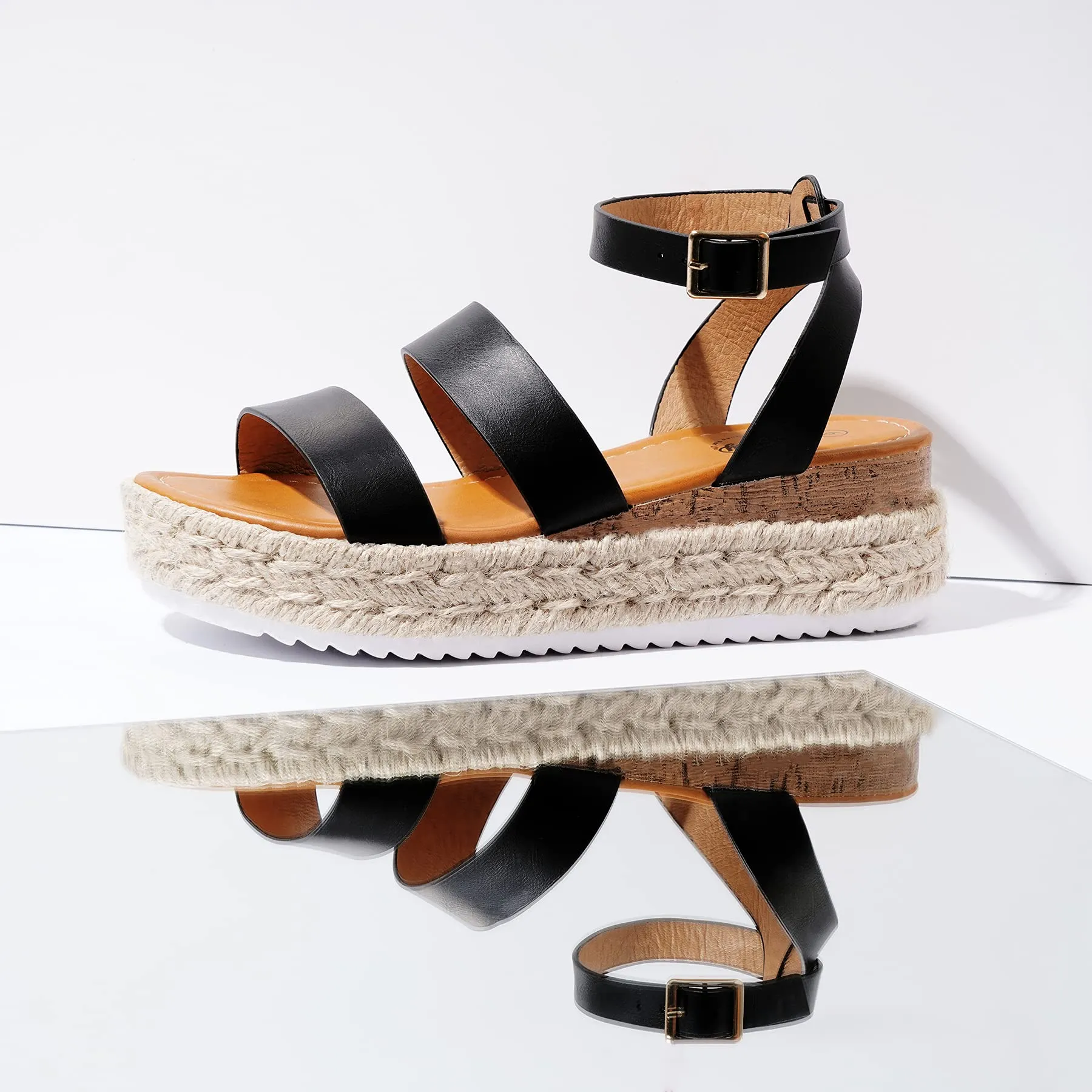 Ankle Strap Wedges Espadrilles Sandals