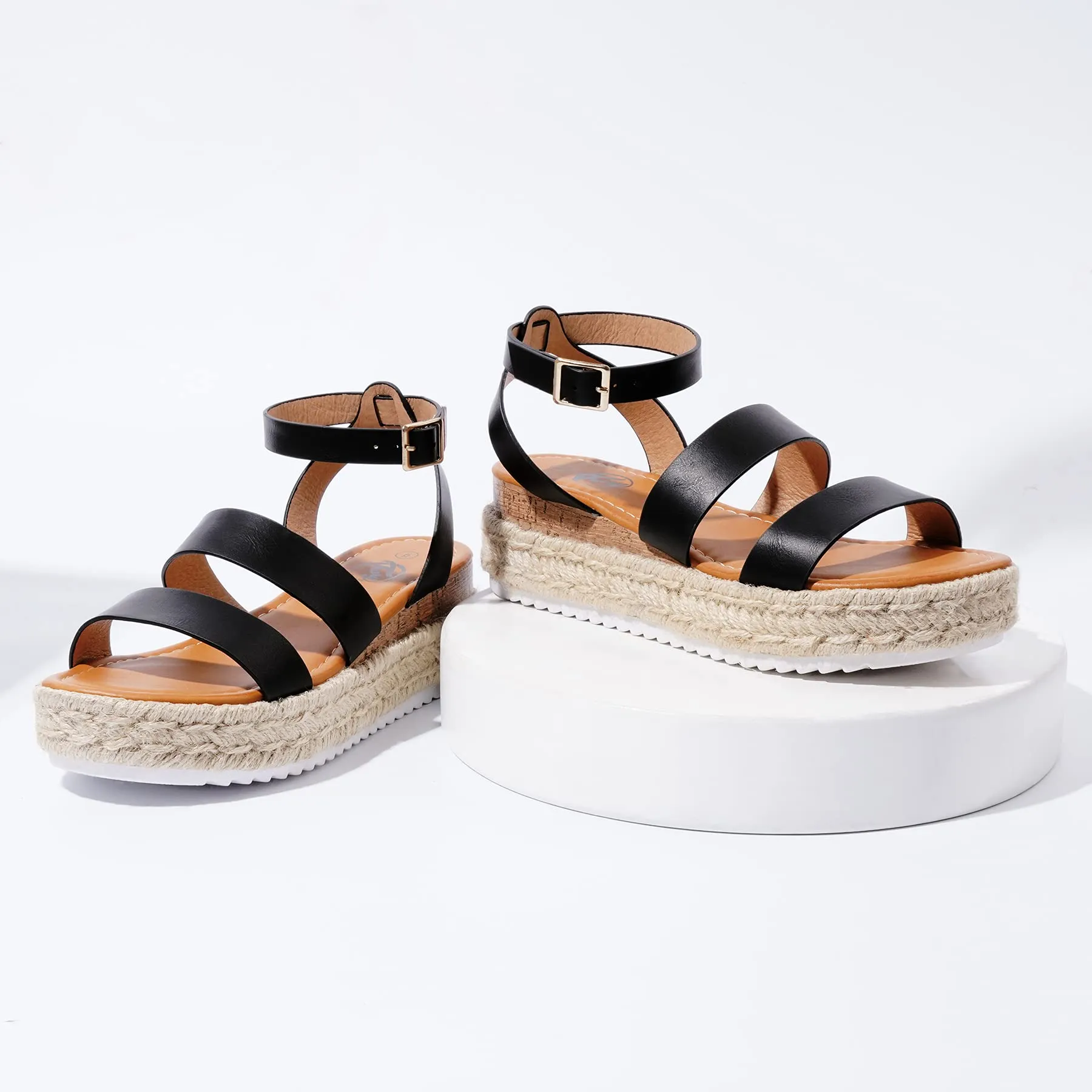 Ankle Strap Wedges Espadrilles Sandals