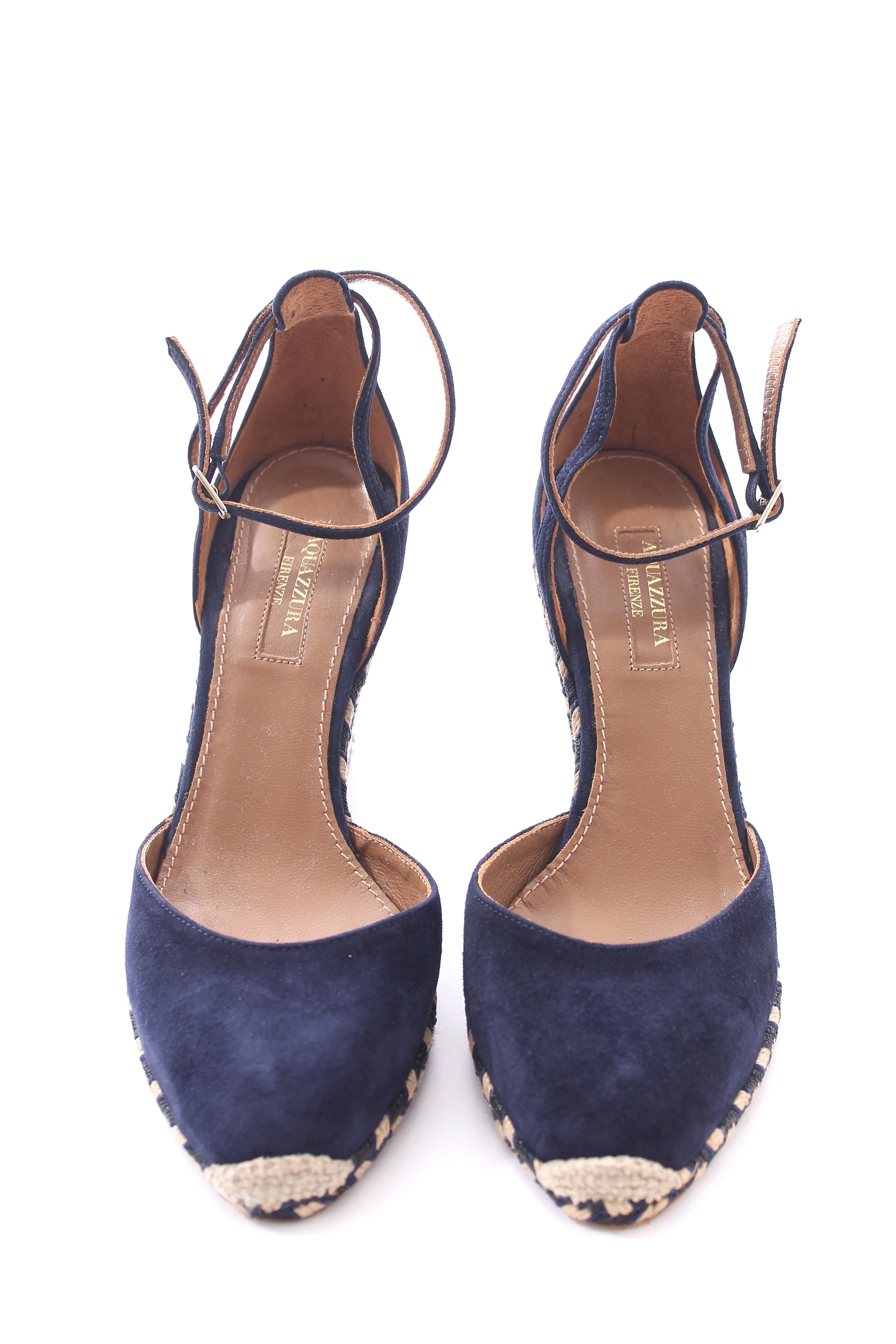 Aquazzura Suede Wedge Espadrilles