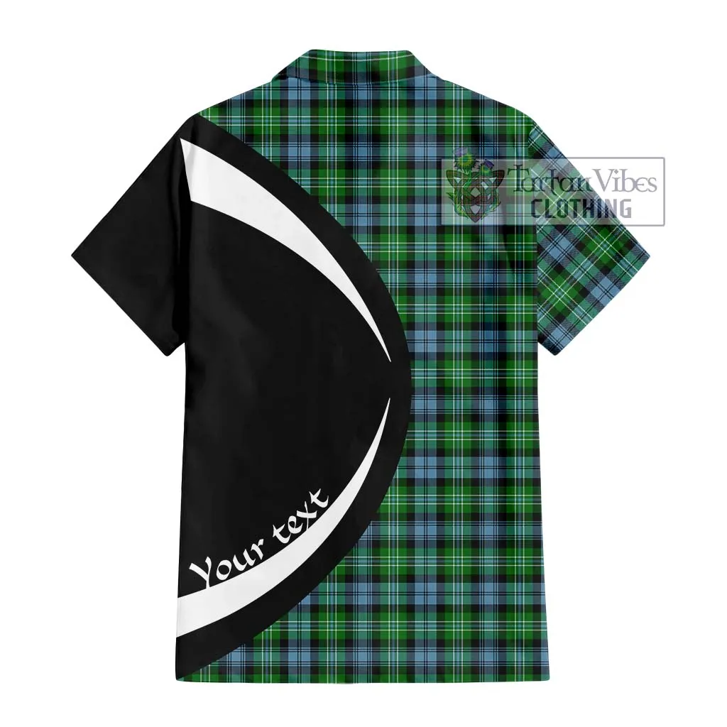 Arbuthnot Ancient Tartan Short Sleeve Button Up with Family Crest Circle Style