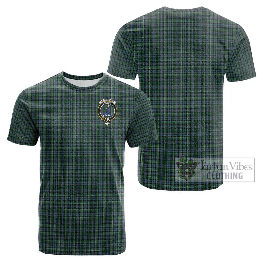 Arbuthnot Tartan Cotton T-Shirt with Family Crest