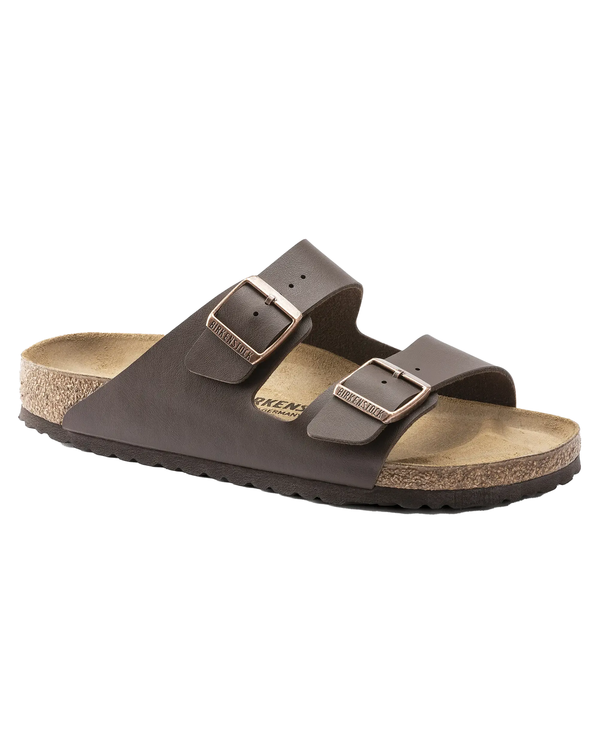 Arizona Natural Leather Sandals in Dark Brown