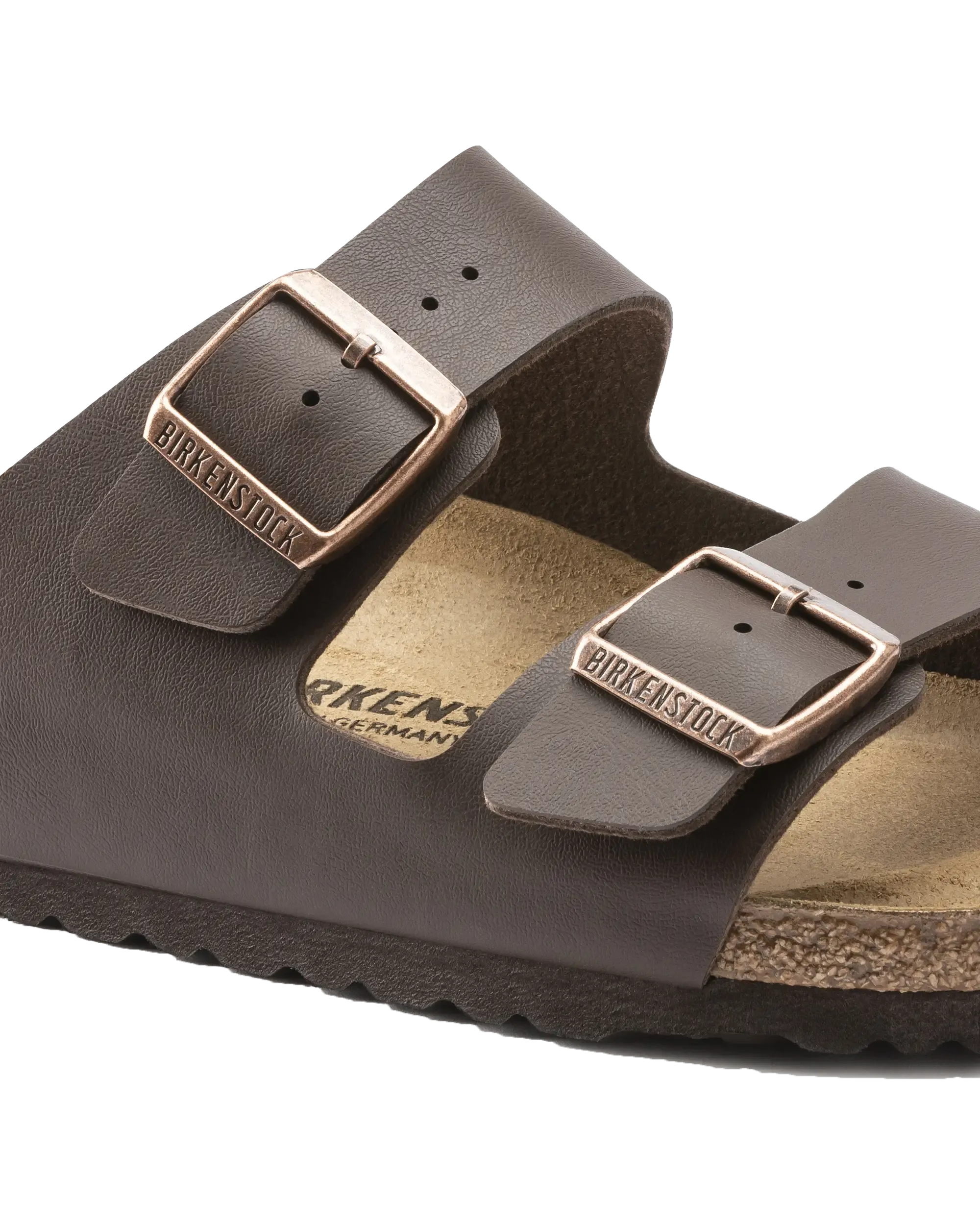 Arizona Natural Leather Sandals in Dark Brown