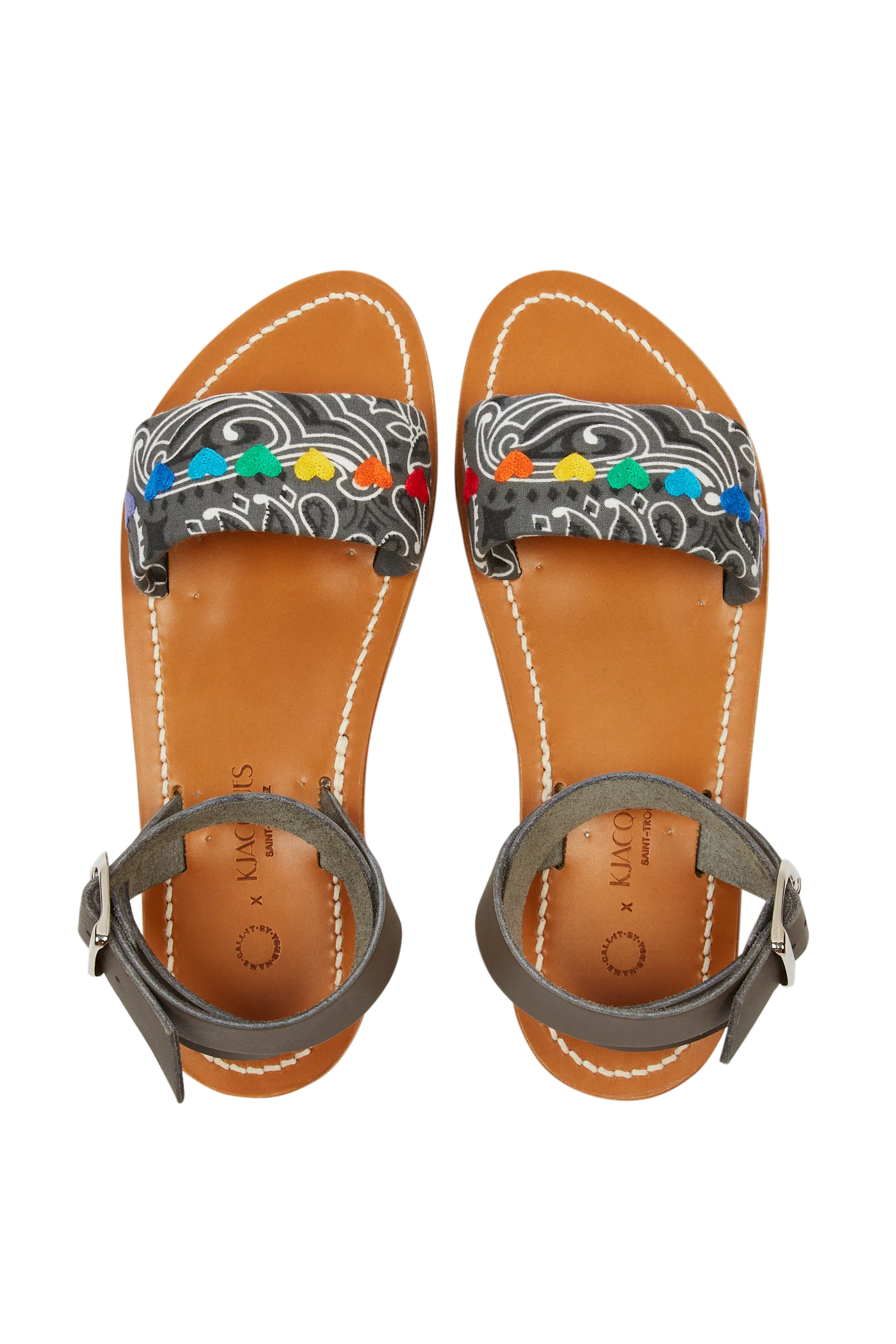 Bandana Grey Hearts K.Jacques Sandals