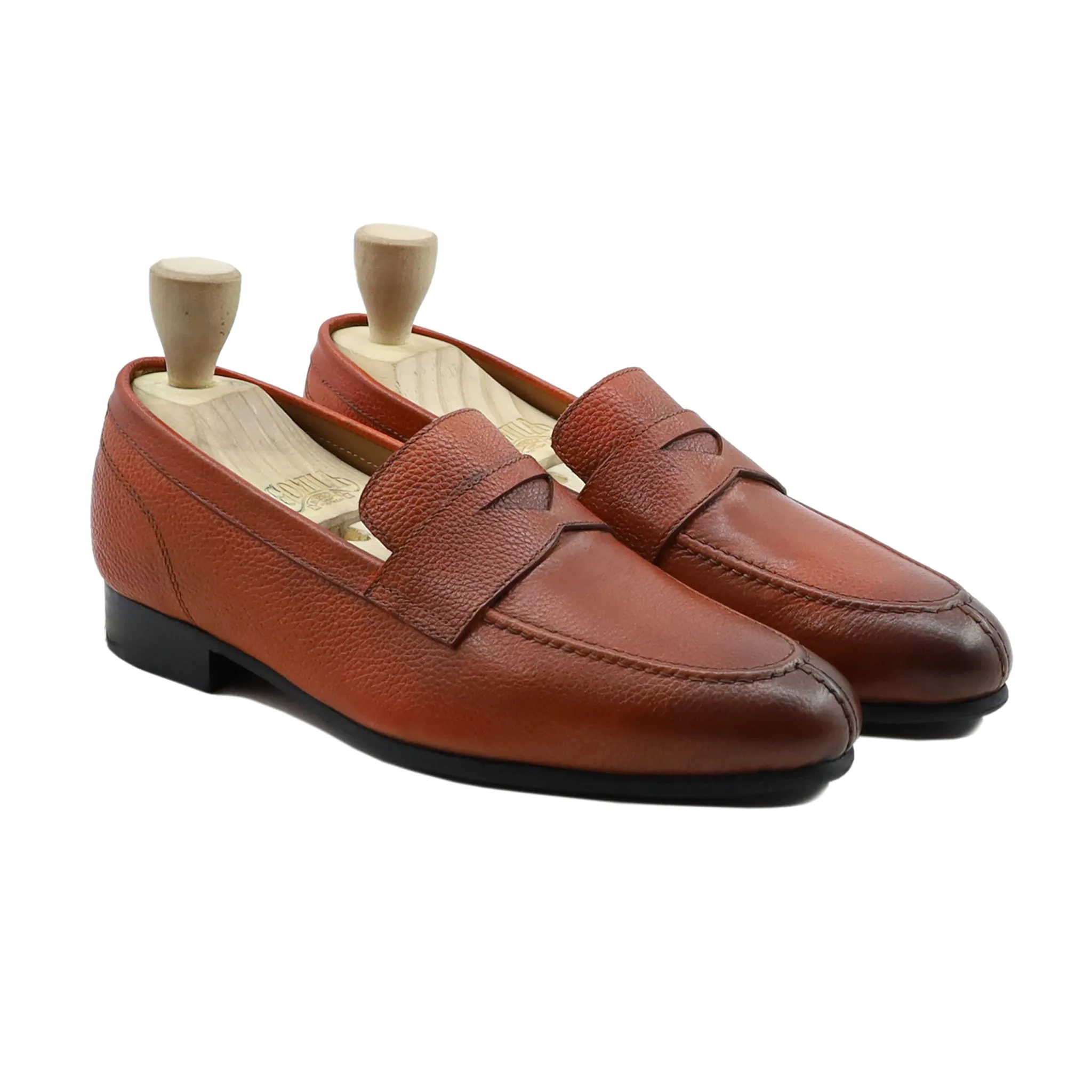 Bay - Men's Tan Pebble Grain Leather Loafer