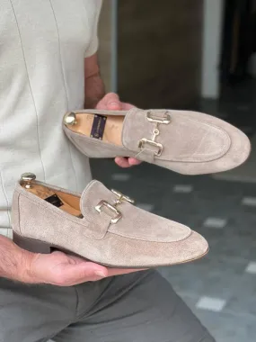 Beige Suede Loafer