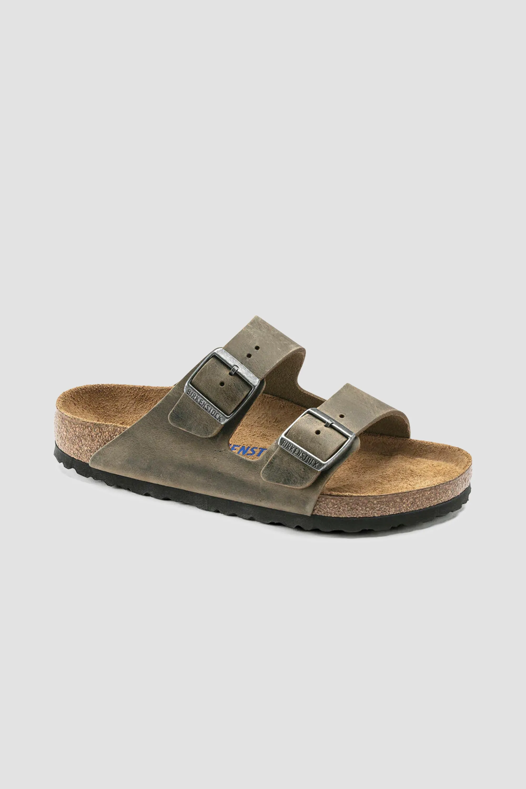 Birkenstock Unisex Arizona Soft Footbed Oiled Leather in Faded Khaki