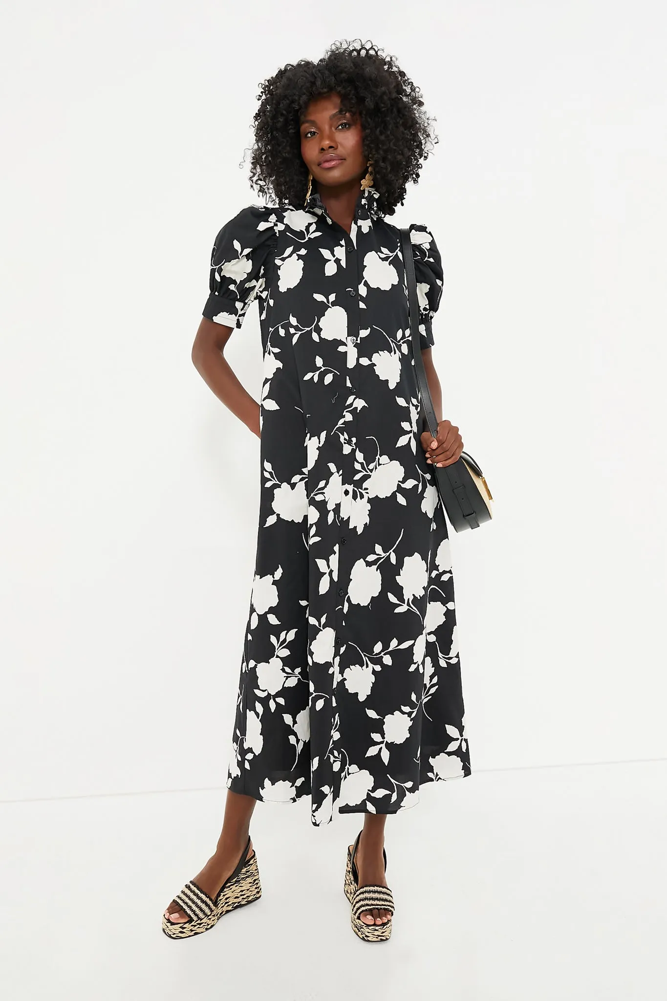 Black & White Floral Louisa Maxi Dress