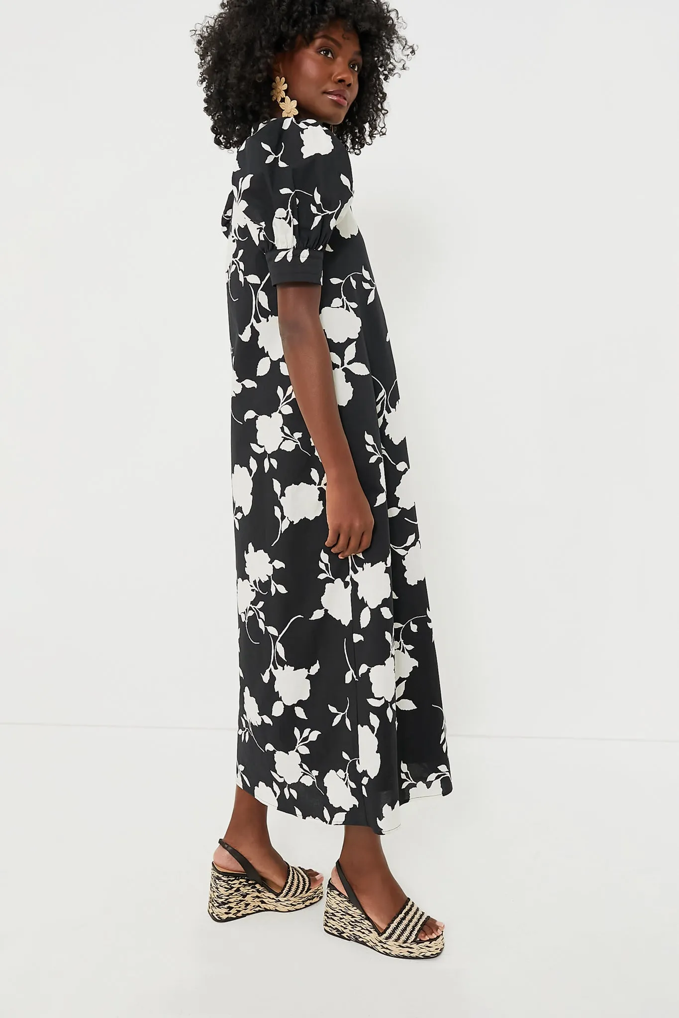 Black & White Floral Louisa Maxi Dress