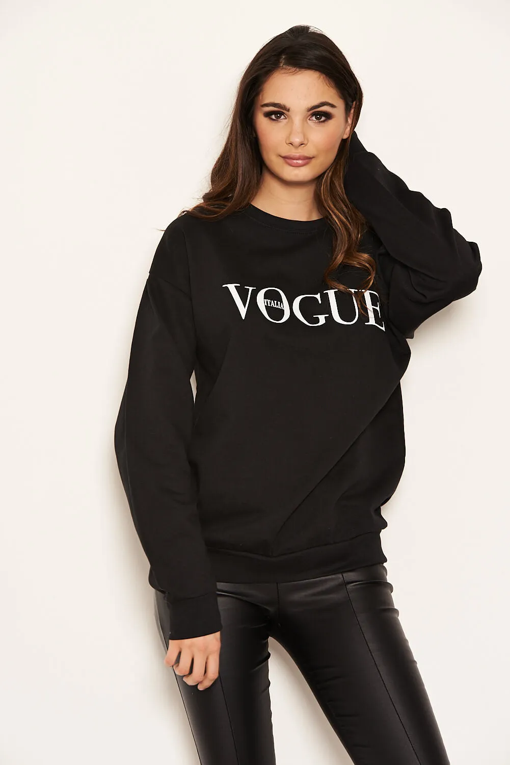 Black Printed Sweatshirt