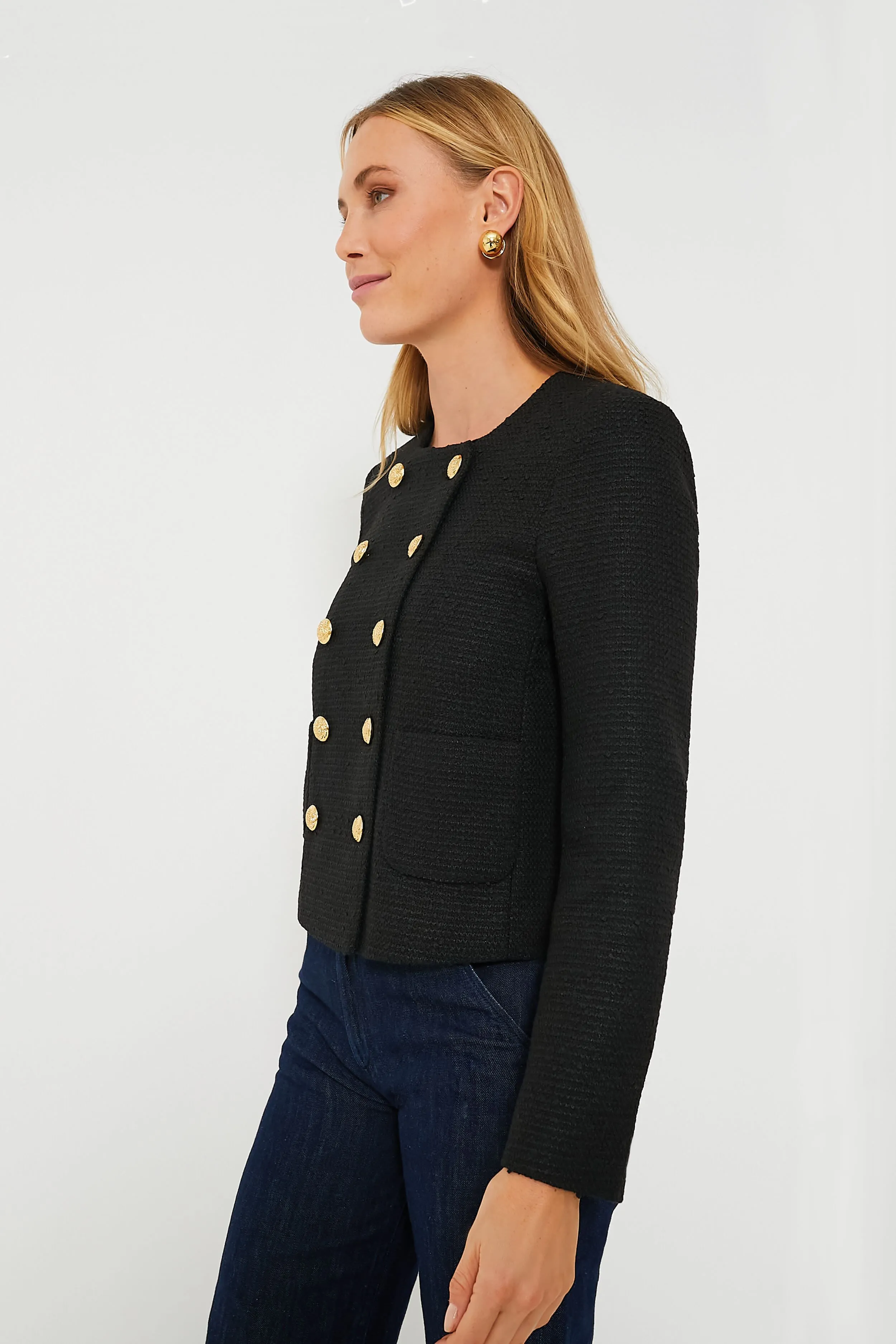 Black Tweed Marais Jacket