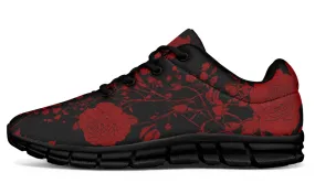 Blood Rose Romance Athletic Sneakers - Light Breathable and Comfortable Sports Shoes with Anti-Slip Soles