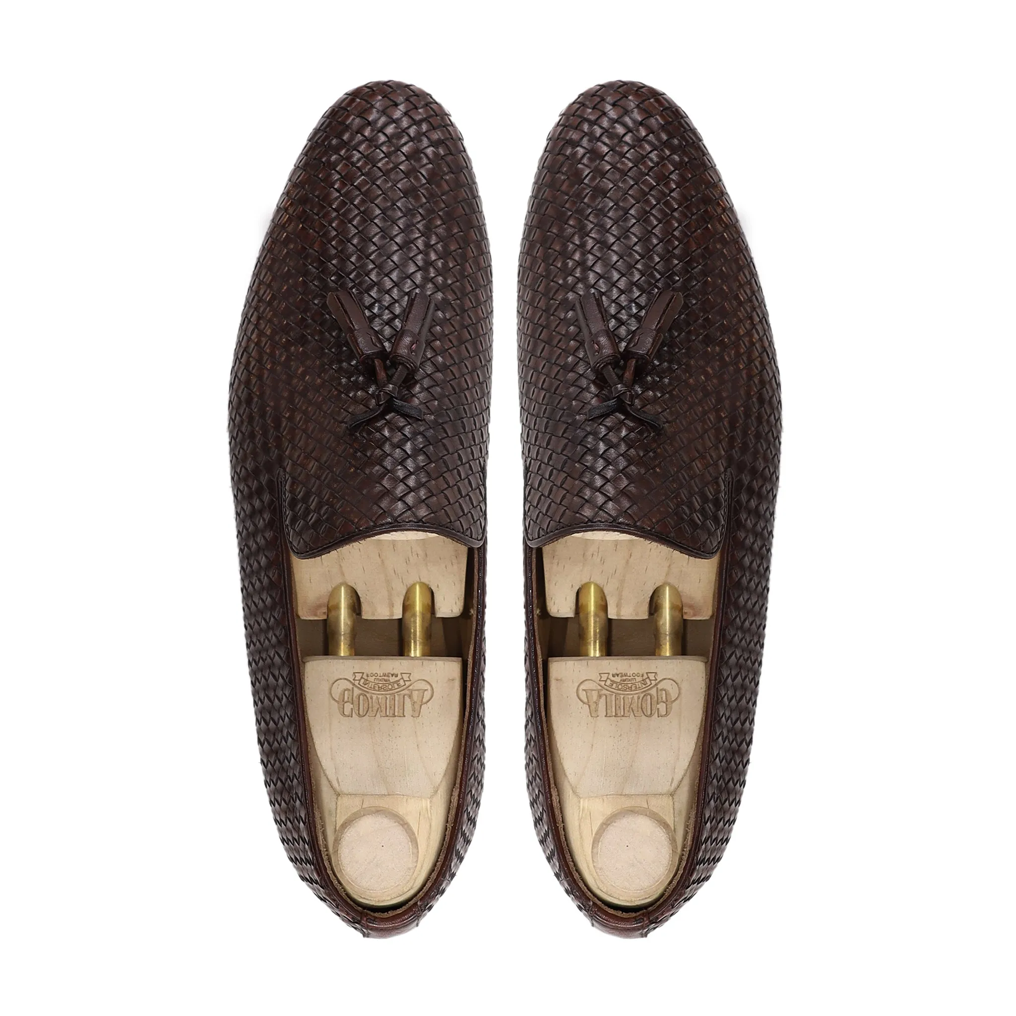 Borlange - Dark Brown Hand Woven Calf Leather Loafer