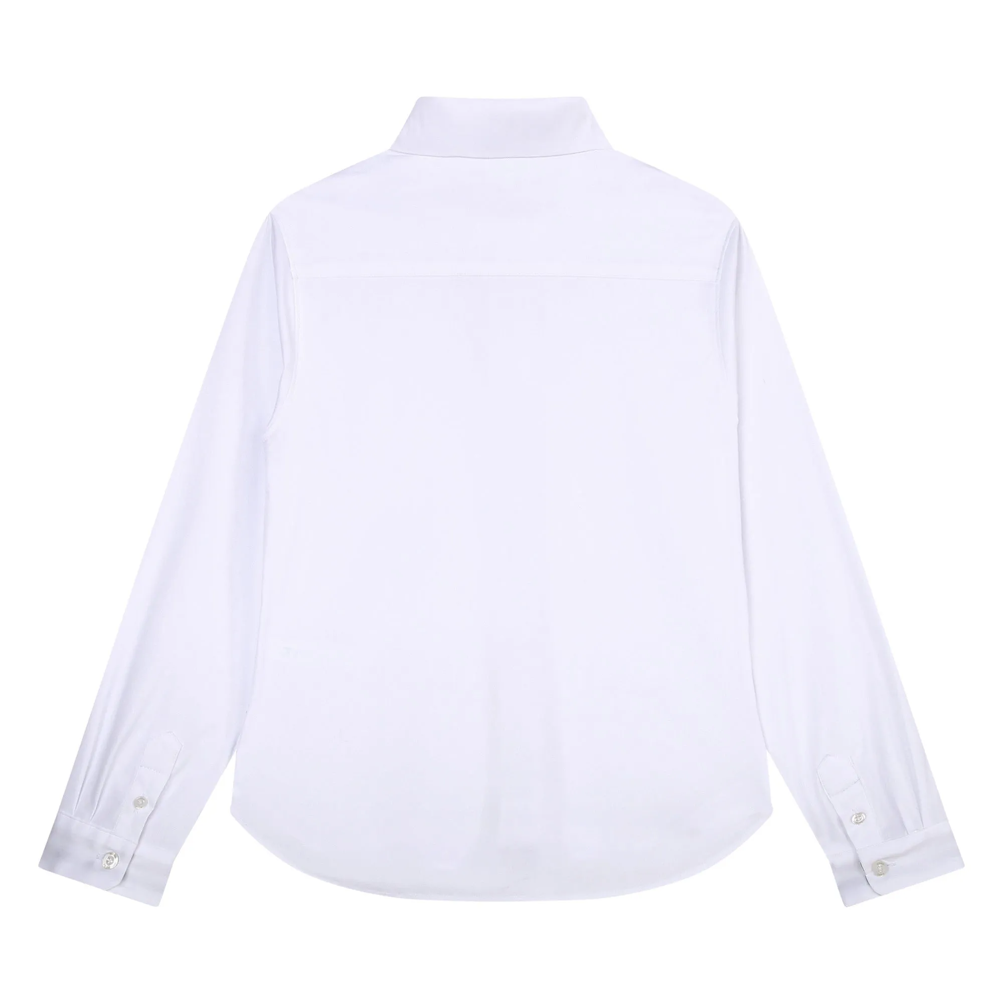 BOSS KIDSWEAR White Oxford Long Sleeve Shirt - Signature Stripe