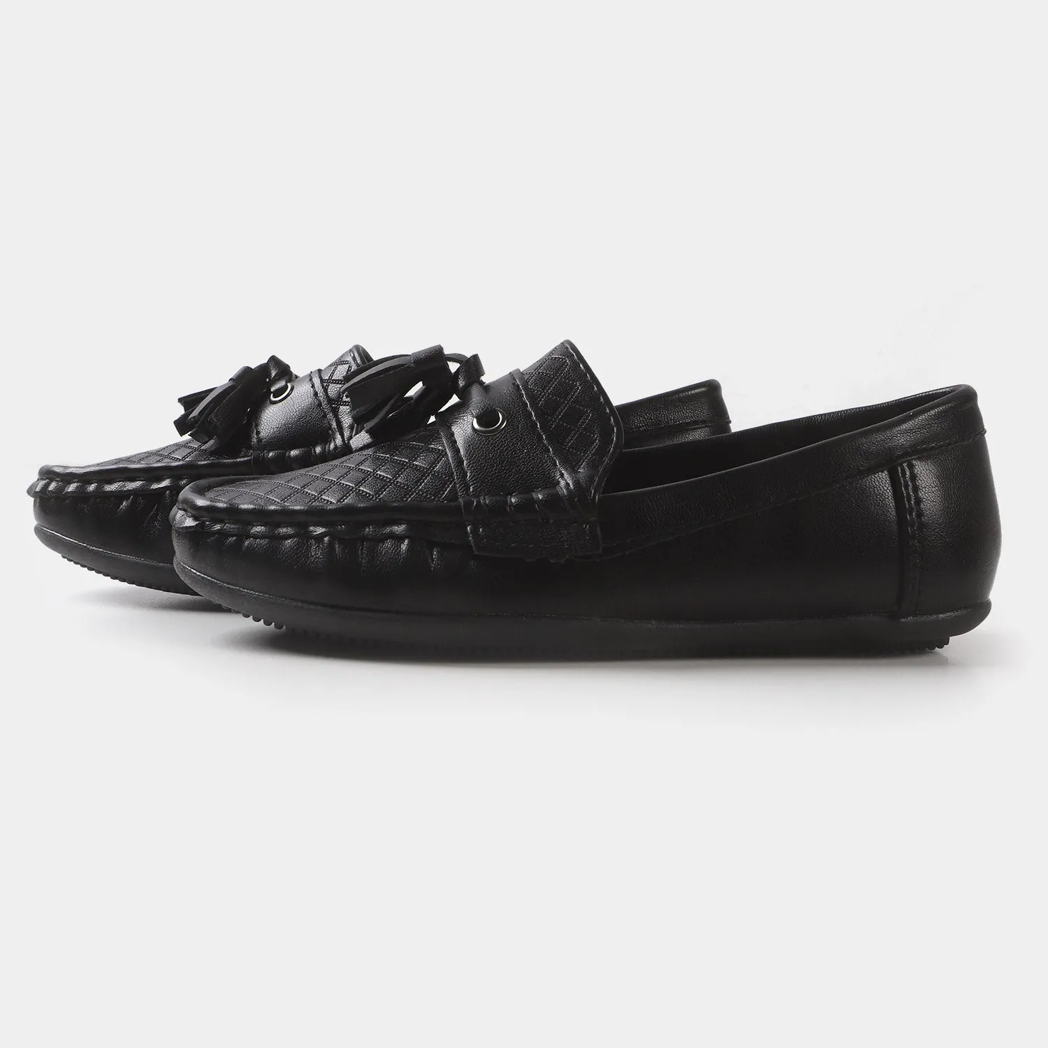 Boys loafers 202109-5 - BLACK