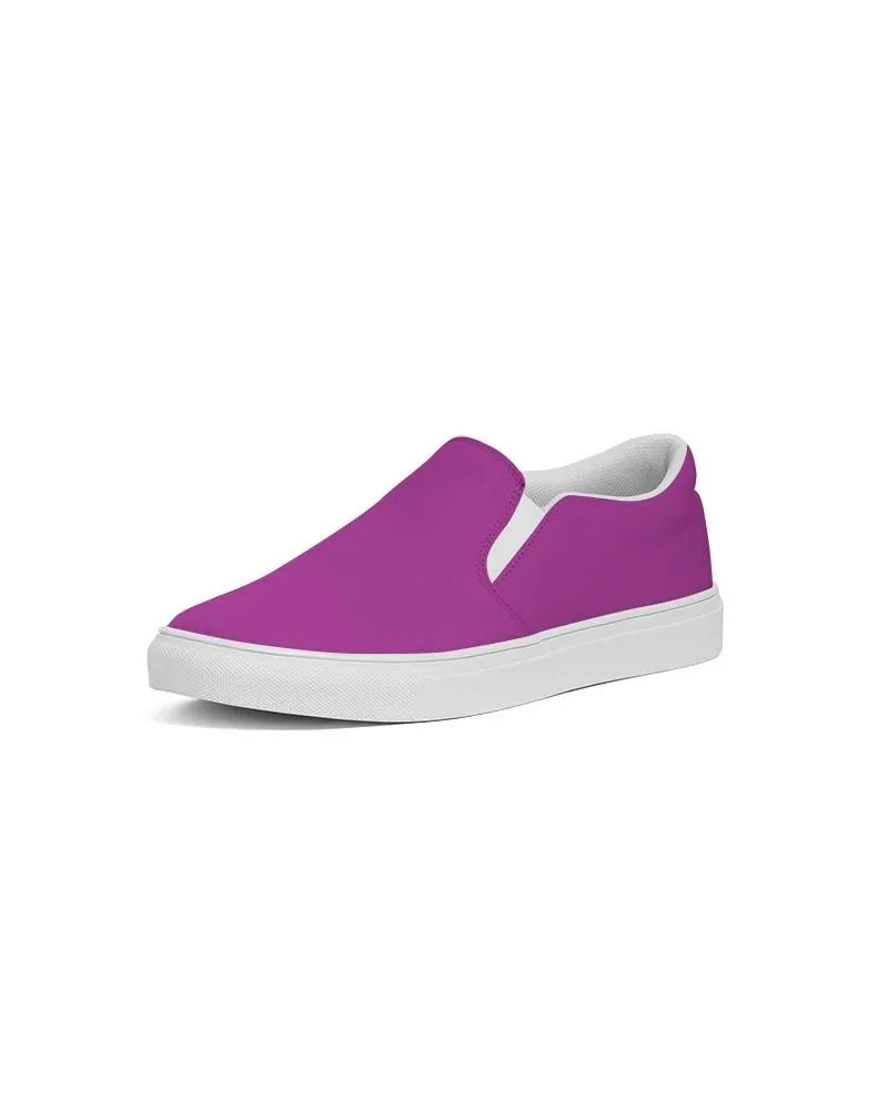 Bright Purple Slip-On Canvas Sneakers | Women's | Bright Pure Purple | C38M100Y0K0