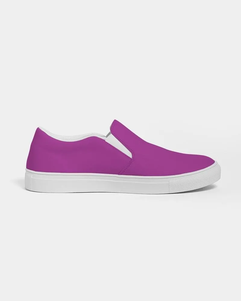 Bright Purple Slip-On Canvas Sneakers | Women's | Bright Pure Purple | C38M100Y0K0