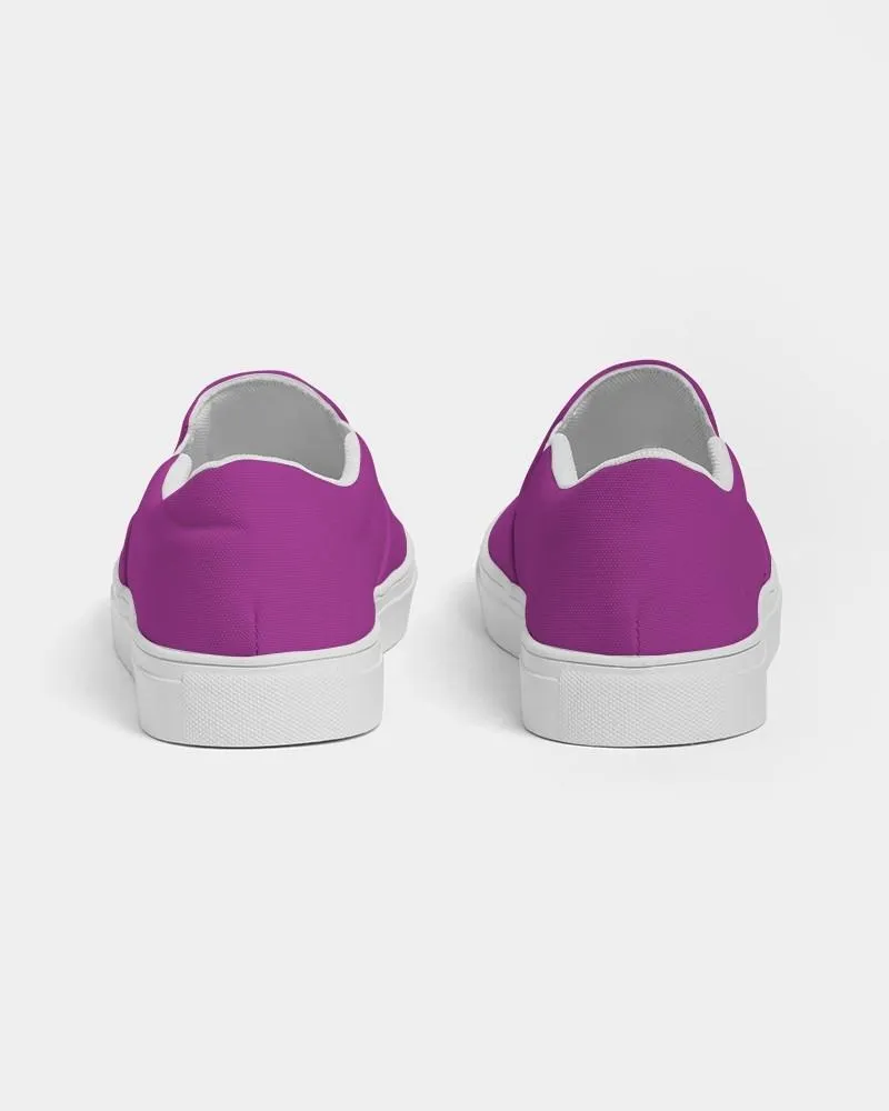 Bright Purple Slip-On Canvas Sneakers | Women's | Bright Pure Purple | C38M100Y0K0