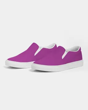 Bright Purple Slip-On Canvas Sneakers | Women's | Bright Pure Purple | C38M100Y0K0