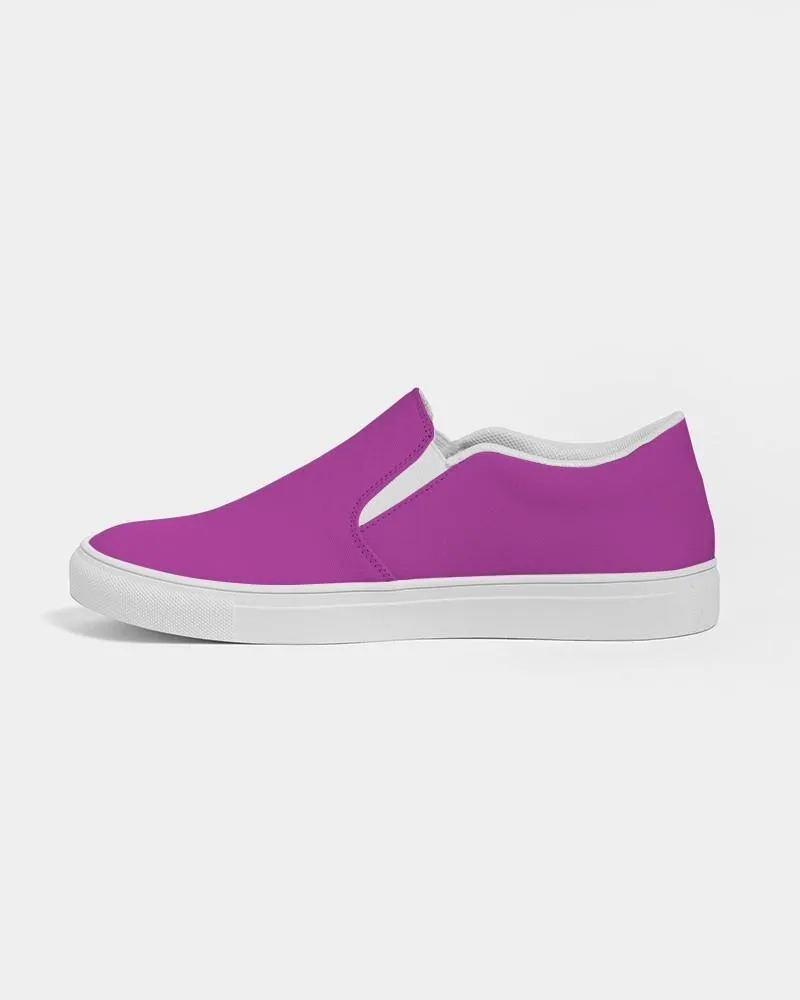 Bright Purple Slip-On Canvas Sneakers | Women's | Bright Pure Purple | C38M100Y0K0