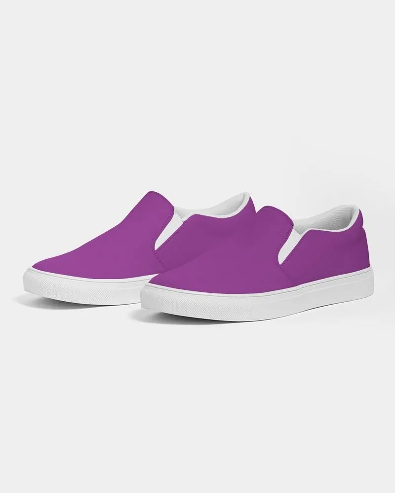 Bright Purple Slip-On Canvas Sneakers | Women's | Bright Pure Purple | C50M100Y0K0