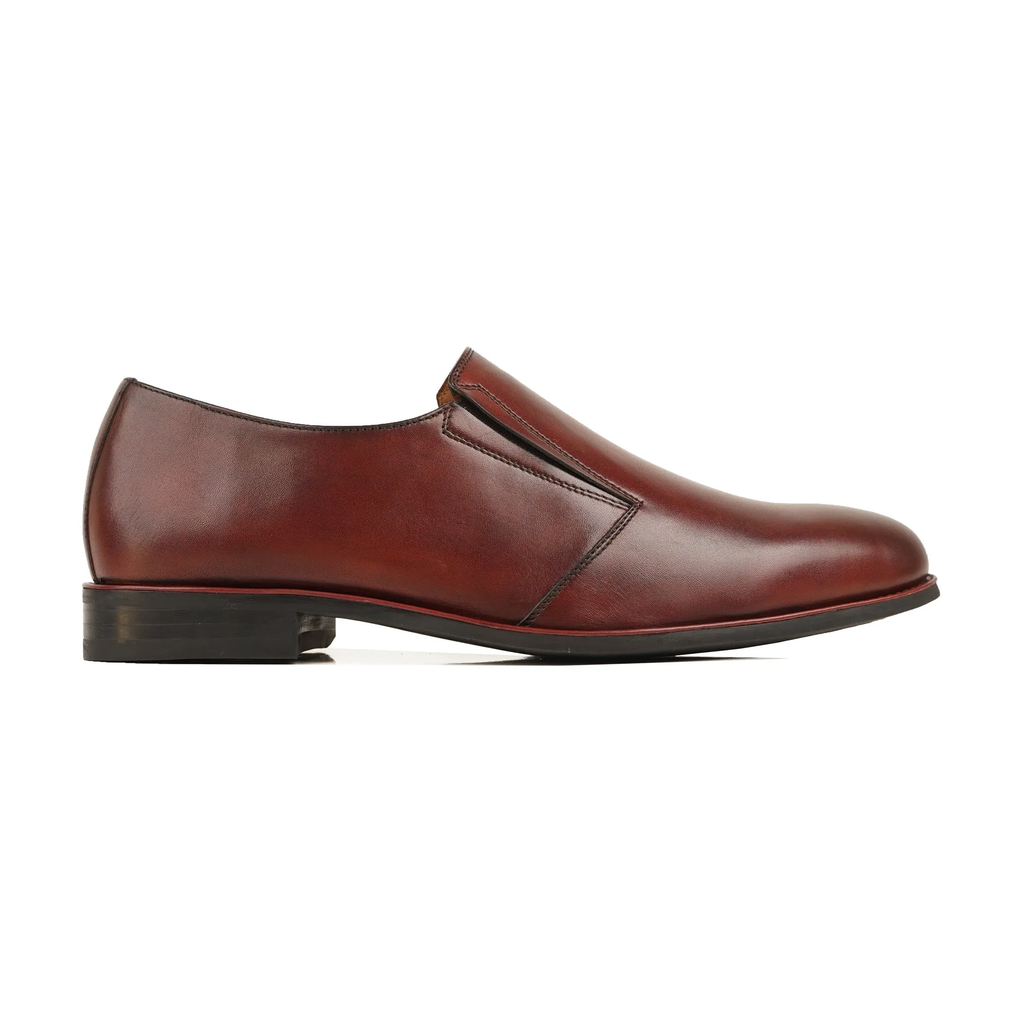 Buraq - Men's Reddish Brown Calf Leather Loafer