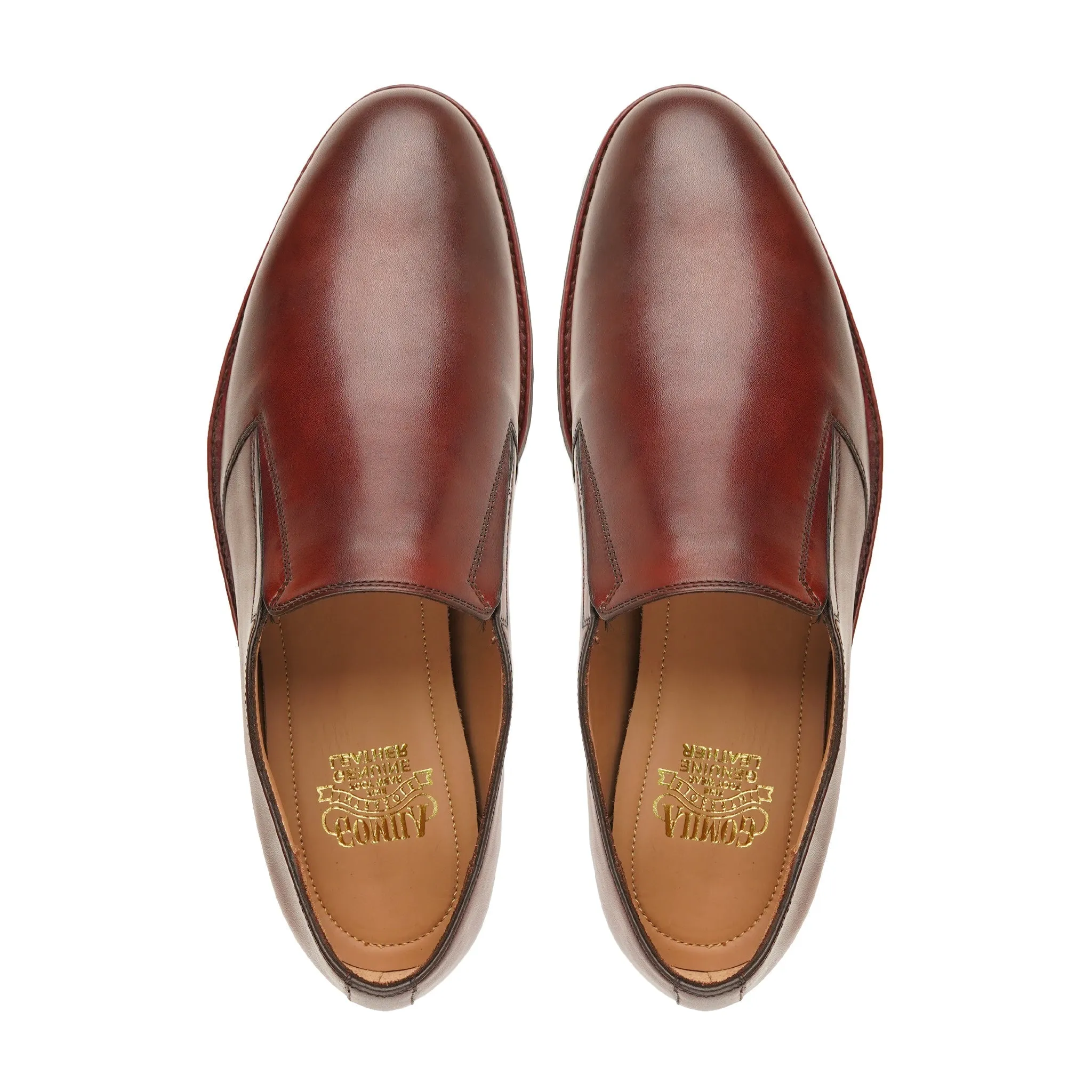 Buraq - Men's Reddish Brown Calf Leather Loafer