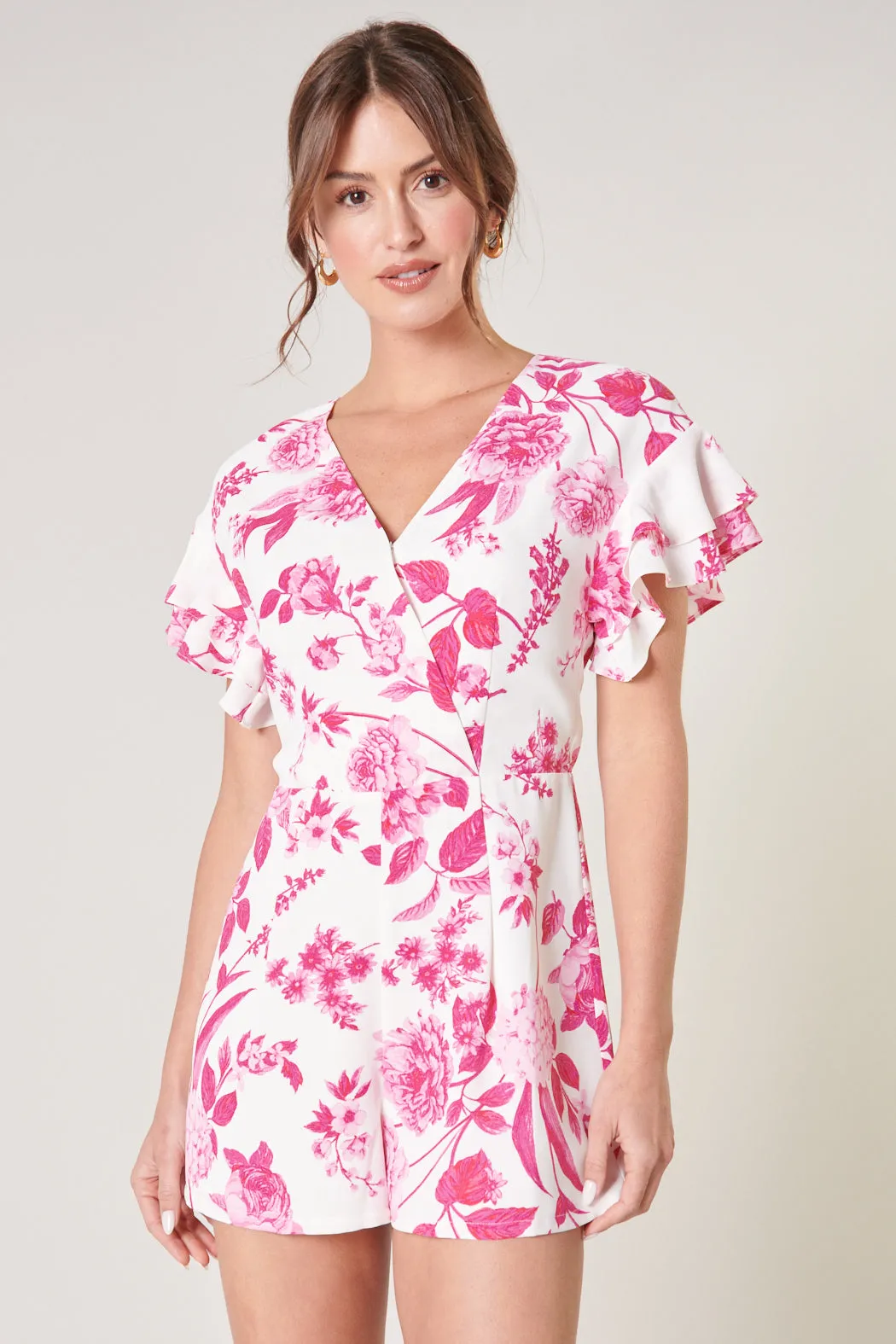 Clarice Floral Open Back Lillian Romper