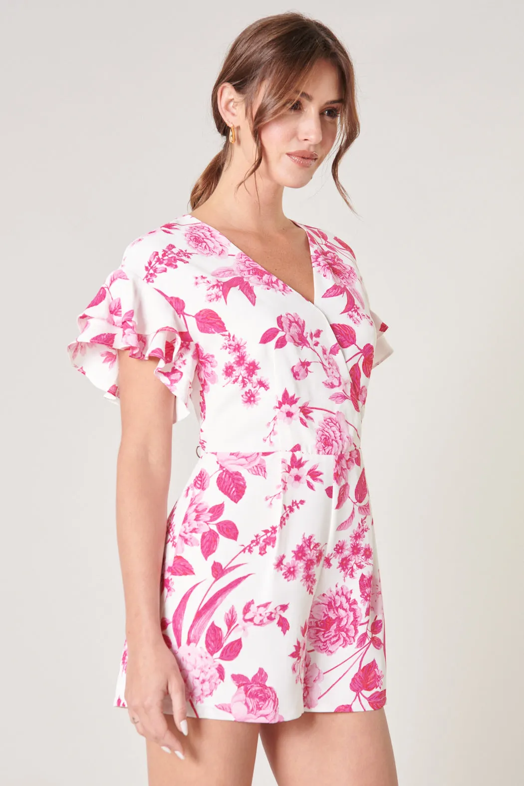 Clarice Floral Open Back Lillian Romper