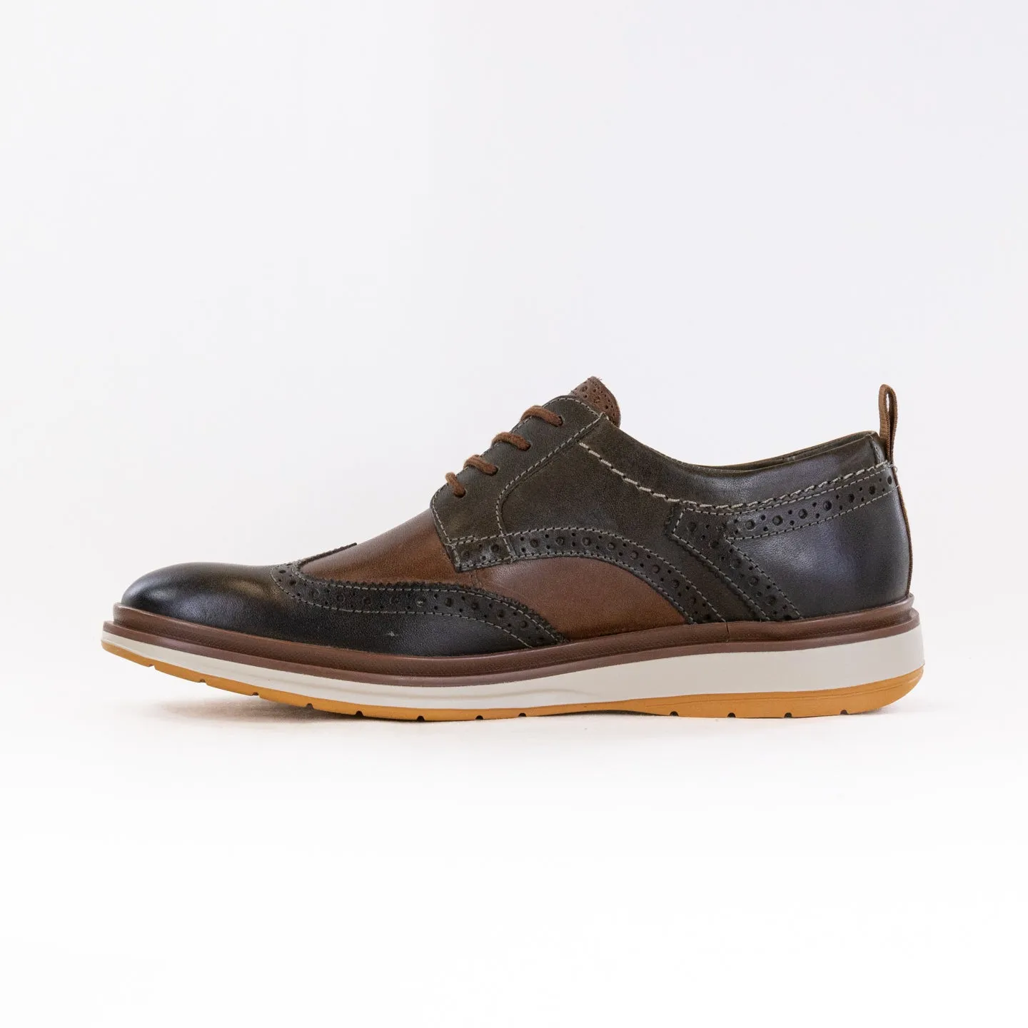 Clarks Chantry Wing Oxford (Men's) - Dark Olive Combi