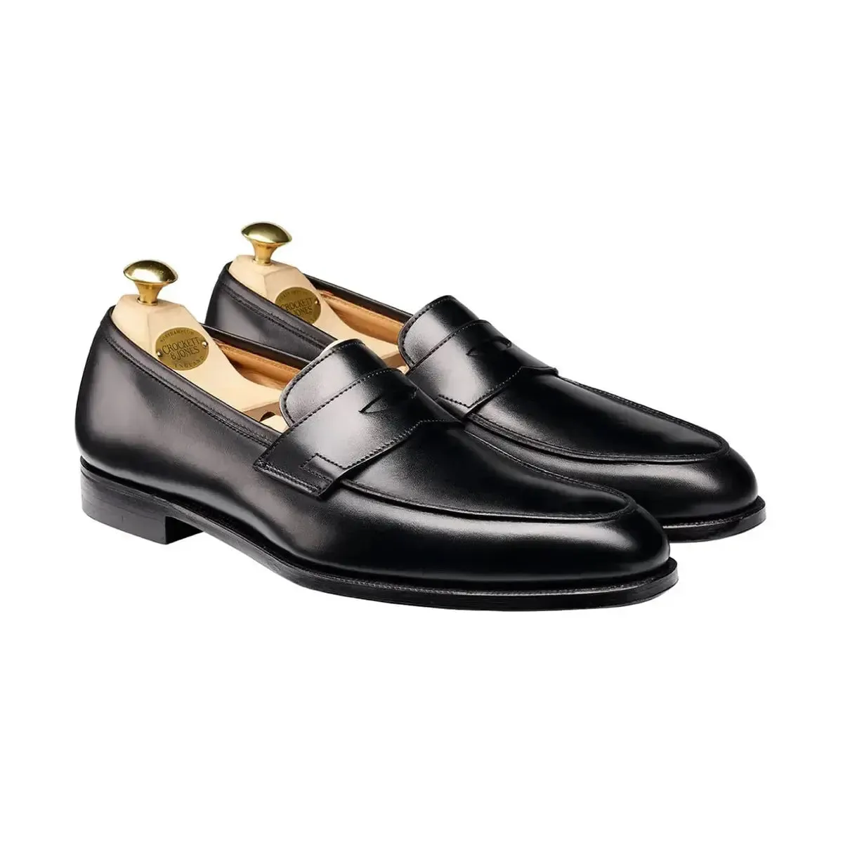 Crawford Black Hand Grade Penny Loafers