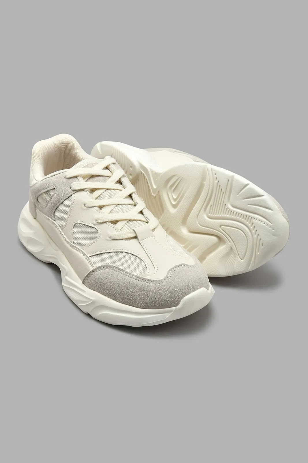 Cream Chunky Trainer