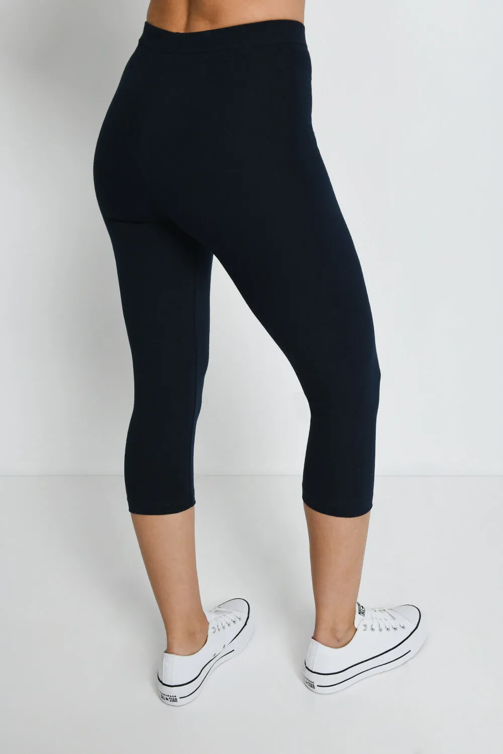 Everyday Cropped Leggings - Navy Blue