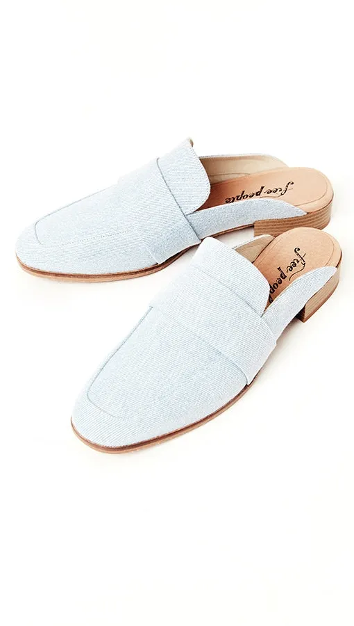 Free People Textile At Ease Loafer Washed Denim