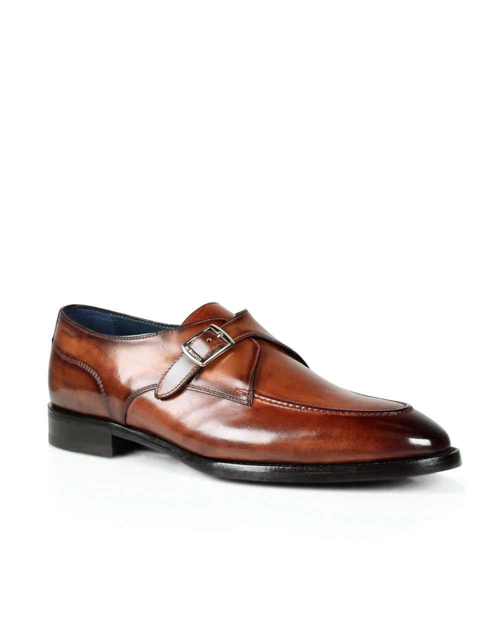 Gavello Flex Leather Monkstrap Loafer in Havana