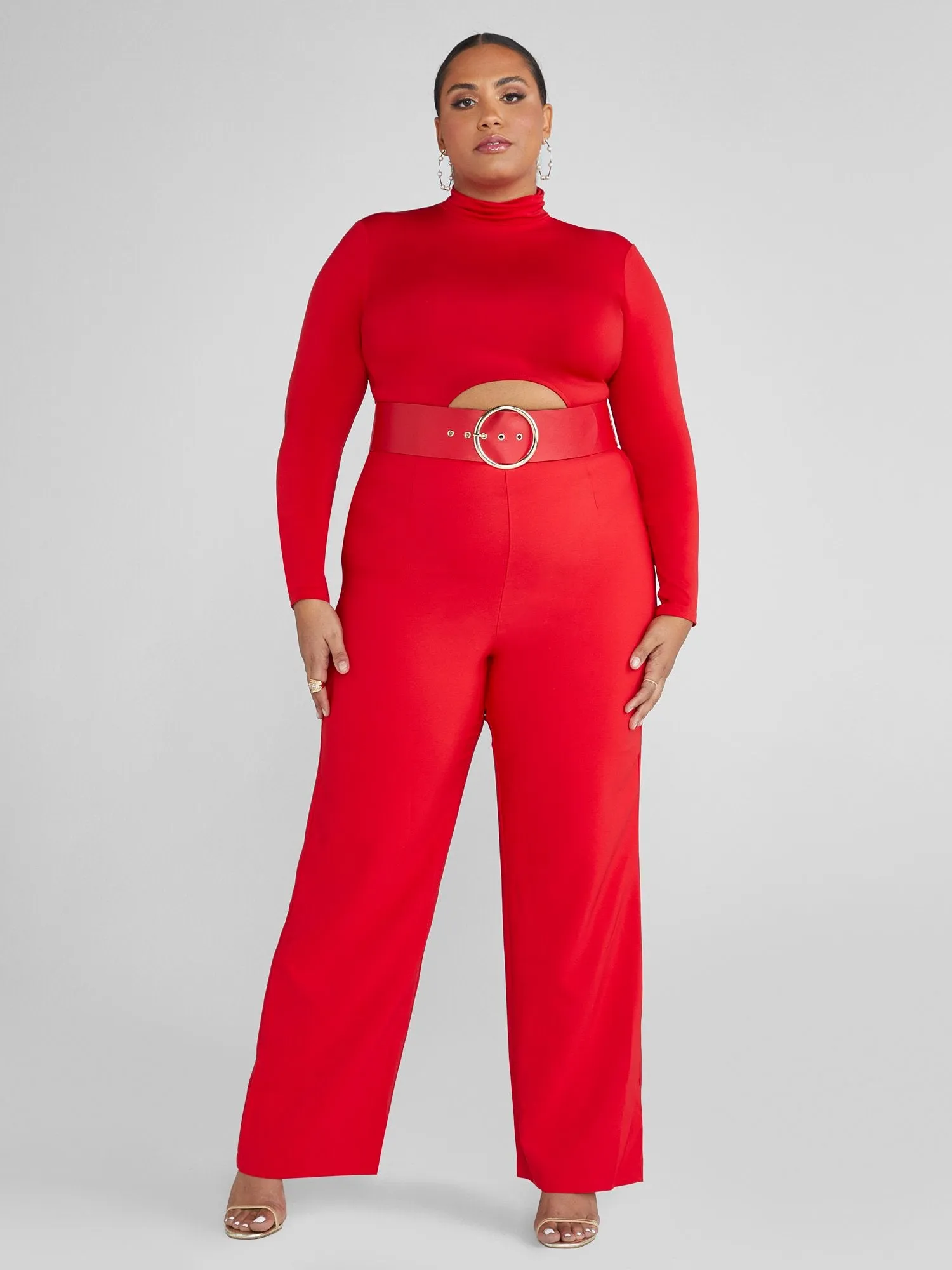 Geneva Cutout Belted Jumpsuit