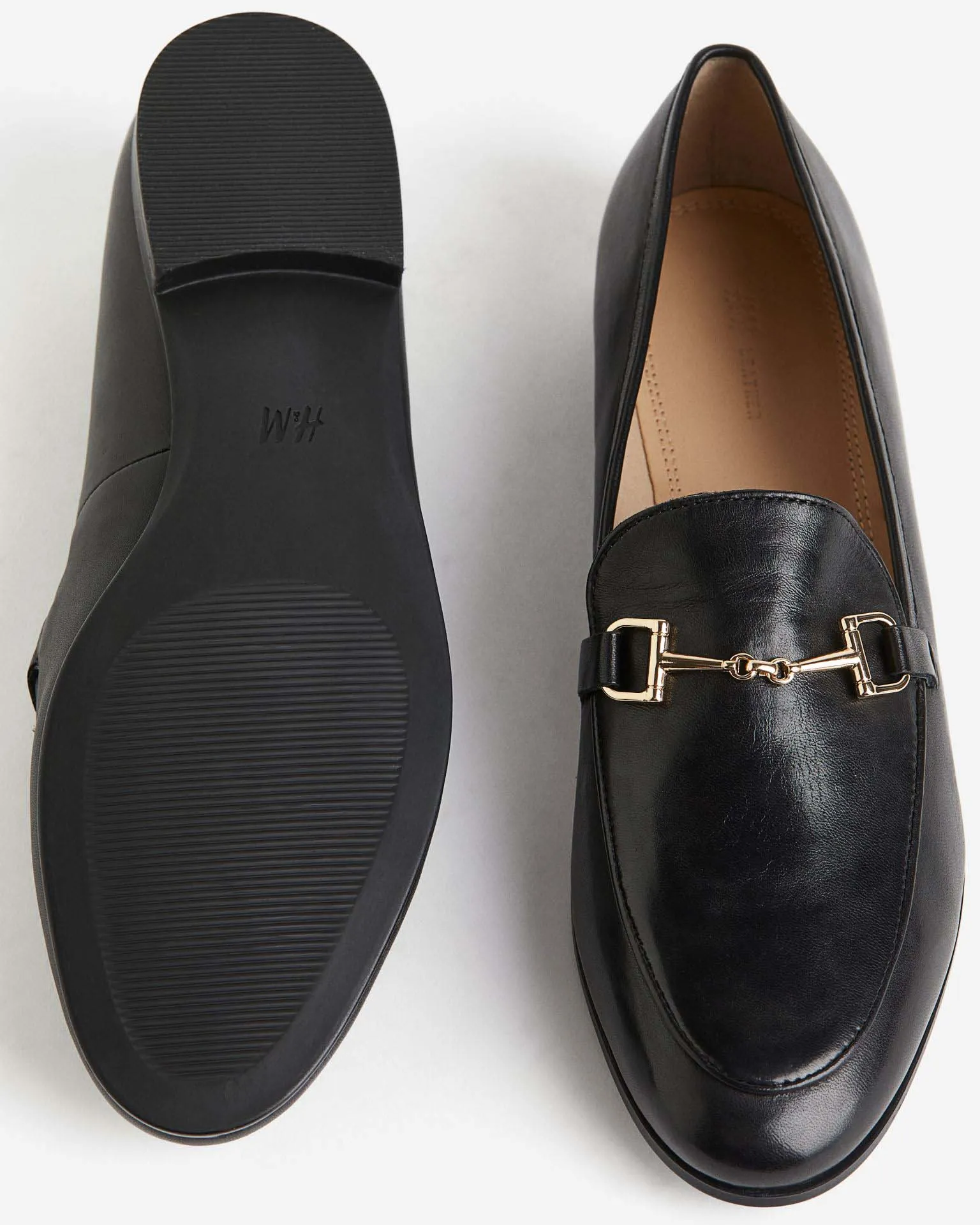 H&M Leather loafers, black