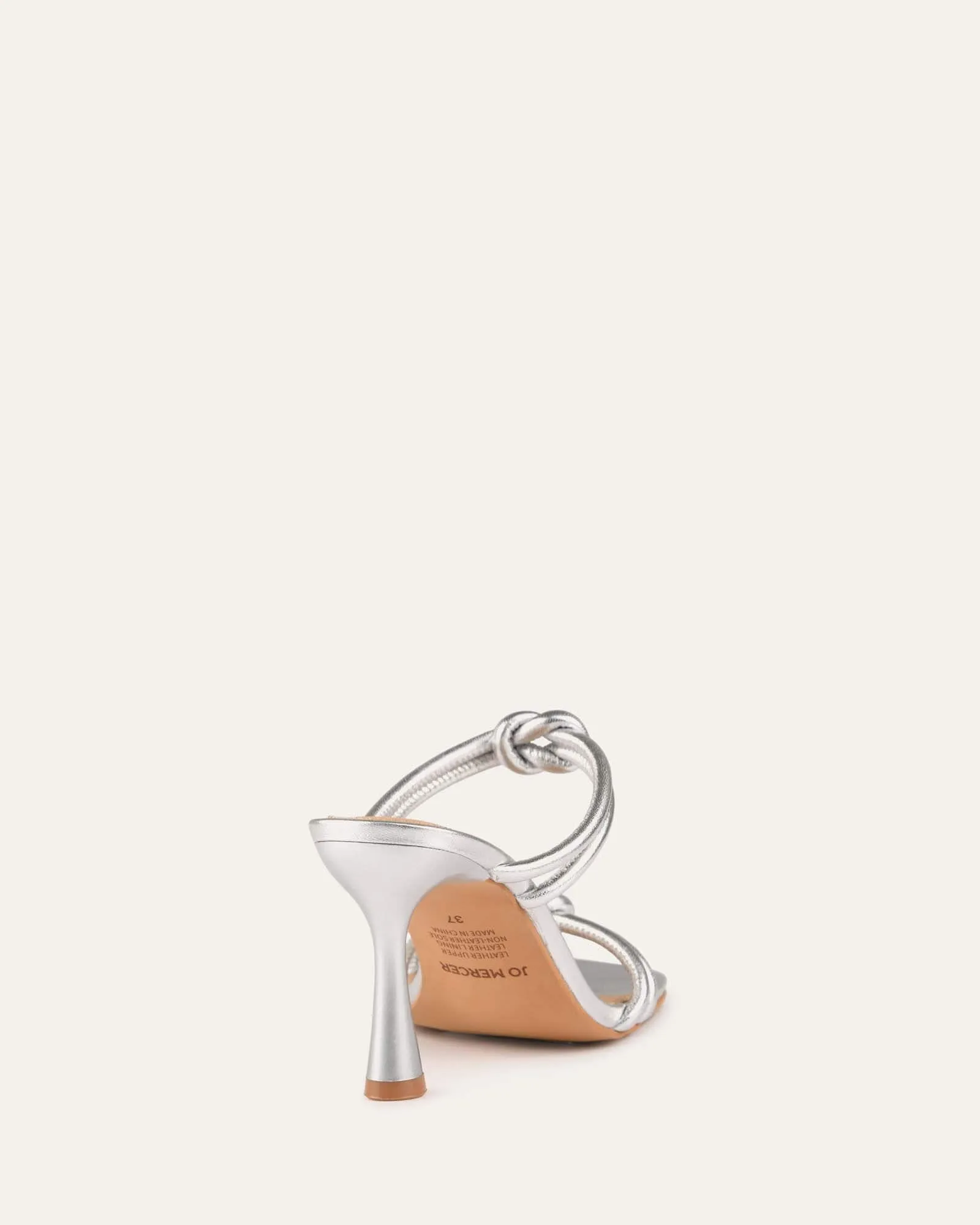 HARLOW HIGH HEEL SANDALS SILVER LEATHER