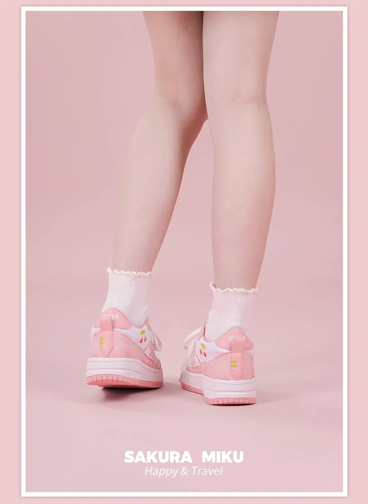 Hatsune Miku - Sakura Miku Travel Happily Sneakers Moeyu