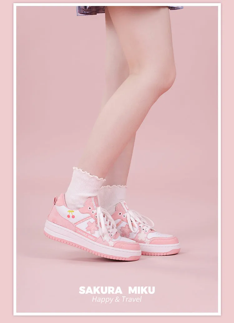 Hatsune Miku - Sakura Miku Travel Happily Sneakers Moeyu